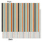 Orange & Blue Stripes Tissue Paper - Heavyweight - Medium - Front & Back