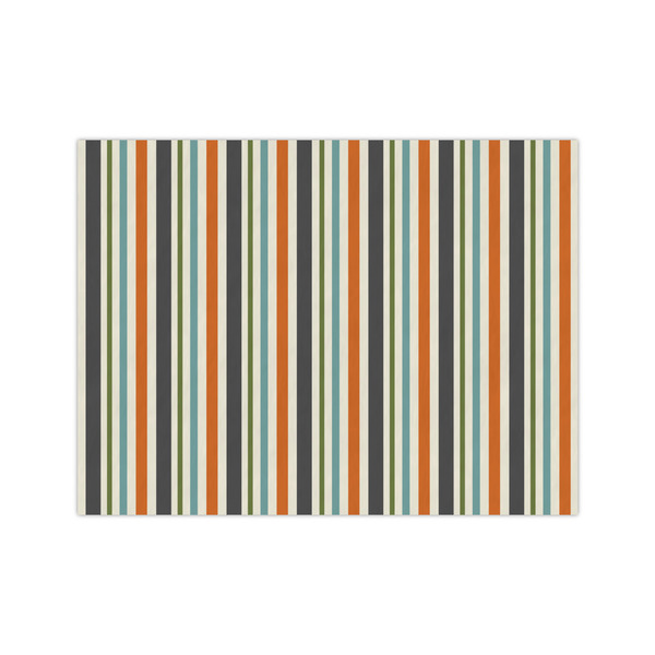 Custom Orange & Blue Stripes Medium Tissue Papers Sheets - Heavyweight