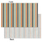 Orange & Blue Stripes Tissue Paper - Heavyweight - Small - Front & Back