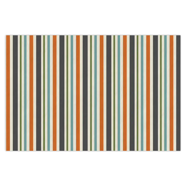 Custom Orange & Blue Stripes X-Large Tissue Papers Sheets - Heavyweight