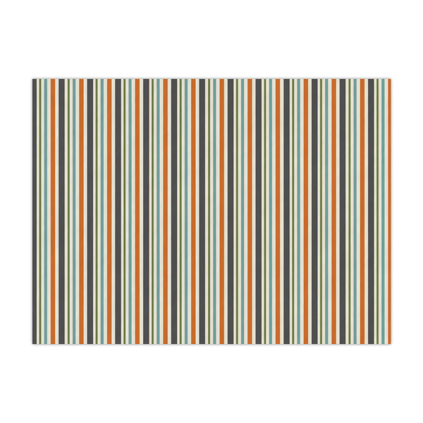 Custom Orange & Blue Stripes Large Tissue Papers Sheets - Lightweight