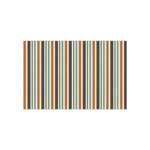 Custom Orange & Blue Stripes Small Tissue Papers Sheets - Lightweight