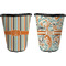 Orange & Blue Stripes Trash Can Black - Front and Back - Apvl