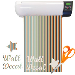 Orange & Blue Stripes Vinyl Sheet (Re-position-able)