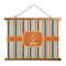 Orange & Blue Stripes Wall Hanging Tapestry - Landscape - MAIN