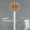 Orange & Blue Stripes White Plastic 5.5" Stir Stick - Round - Main