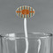 Orange & Blue Stripes White Plastic 7" Stir Stick - Oval - Main