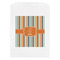 Orange & Blue Stripes White Treat Bag - Front View