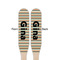 Orange & Blue Stripes Wooden Food Pick - Paddle - Double Sided - Front & Back