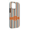 Orange & Blue Stripes iPhone 13 Pro Max Tough Case - Angle