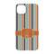 Orange & Blue Stripes iPhone 14 Pro Case - Back