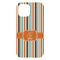 Orange & Blue Stripes iPhone 15 Plus Case - Back