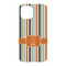 Orange & Blue Stripes iPhone 15 Pro Case - Back