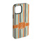 Orange & Blue Stripes iPhone 15 Pro Tough Case - Angle