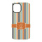 Orange & Blue Stripes iPhone 15 Pro Tough Case - Back