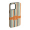 Orange & Blue Stripes iPhone 15 Tough Case -  Angle