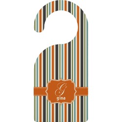 Orange & Blue Stripes Door Hanger (Personalized)