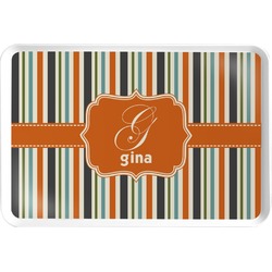 Orange & Blue Stripes Serving Tray (Personalized)