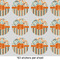 Orange Blue Swirls & Stripes 1" Multipurpose Round Labels - Sheet