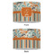 Orange Blue Swirls & Stripes 12" Drum Lampshade - APPROVAL (Poly Film)