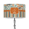 Orange Blue Swirls & Stripes 12" Drum Lampshade - ON STAND (Poly Film)