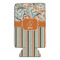 Orange Blue Swirls & Stripes 16oz Can Sleeve - Set of 4 - FRONT