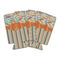 Orange Blue Swirls & Stripes 16oz Can Sleeve - Set of 4 - MAIN