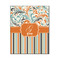 Orange Blue Swirls & Stripes 16x20 Wood Print - Front View