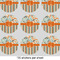 Orange Blue Swirls & Stripes 2" Multipurpose Round Labels - Sheet