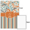 Orange Blue Swirls & Stripes 20x30 - Matte Poster - Front & Back