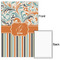 Orange Blue Swirls & Stripes 24x36 - Matte Poster - Front & Back