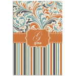 Orange Blue Swirls & Stripes Poster - Matte - 24x36 (Personalized)