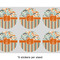 Orange Blue Swirls & Stripes 3" Multipurpose Round Labels - Sheet