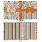 Orange Blue Swirls & Stripes 3 Ring Binders - Full Wrap - 1" - APPROVAL