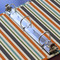 Orange Blue Swirls & Stripes 3 Ring Binders - Full Wrap - 1" - DETAIL