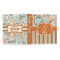 Orange Blue Swirls & Stripes 3 Ring Binders - Full Wrap - 1" - OPEN OUTSIDE