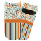 Orange Blue Swirls & Stripes Adult Ankle Socks - Single Pair - Front and Back