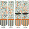 Orange Blue Swirls & Stripes Adult Crew Socks - Double Pair - Front and Back - Apvl