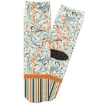 Orange Blue Swirls & Stripes Adult Crew Socks