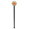 Orange Blue Swirls & Stripes Black Plastic 7" Stir Stick - Round - Single Stick