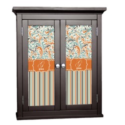 Orange Blue Swirls & Stripes Cabinet Decal - XLarge (Personalized)