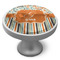 Orange Blue Swirls & Stripes Cabinet Knob - Nickel - Side