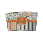 Orange Blue Swirls & Stripes Coffee Cup Sleeve (Personalized)