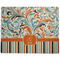 Orange Blue Swirls & Stripes Dog Food Mat - Large without Bowls