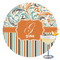 Orange Blue Swirls & Stripes Drink Topper - XLarge - Single with Drink