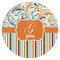 Orange Blue Swirls & Stripes Drink Topper - XLarge - Single