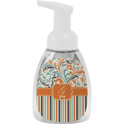 Orange Blue Swirls & Stripes Foam Soap Bottle (Personalized)