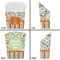 Orange Blue Swirls & Stripes French Fry Favor Box - Front & Back View