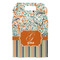 Orange Blue Swirls & Stripes Gable Favor Box - Front