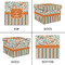 Orange Blue Swirls & Stripes Gift Boxes with Lid - Canvas Wrapped - Large - Approval